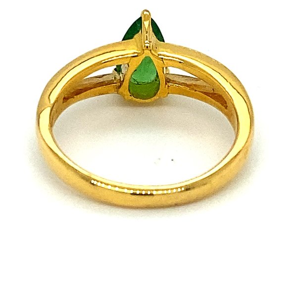 Tsavorite 1.00ct Solid 18K Yellow Gold Ring - Picture 5 of 7